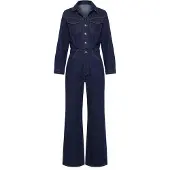 Levi's för kvinnor. A8647-0006 Västerländsk marin overall (S), Casual, Bomull, Lång ärm, Marino