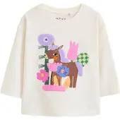 Next T-shirt 'Pferd' ecru / brun / syrén / rosa