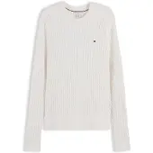 Tommy Hilfiger Fine Gauge Cable Knit V Neck Jumper