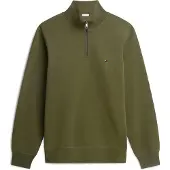 Tommy Hilfiger Peached Fleece Quarter Zip Sweatshirt