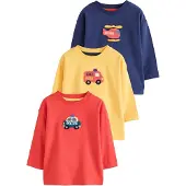 Next T-shirt ecru / marinblå / gul / orange