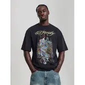 Ed Hardy T-shirt ljusblå / röd / svart / vit