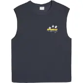 Bershka T-shirt marinblå / gul / vit
