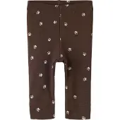 Name it Leggings 'NBMLARIS' mörkbrun / vit