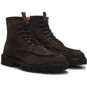 BOSS för män. 50573413 Julio Halb-stövlar i mörkbrunt läder (42), Hud, Karta, Zip, Casual