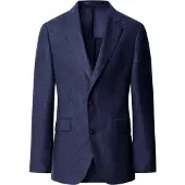 Hackett London för män. HM4400218 Amerikansk ullkavaj Hbone marinblå (36/32), Casual, Klassisk, Marino