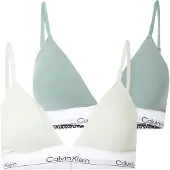 Calvin Klein 2 Pack Triangle Bras Icon Cotton Modal