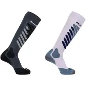 Salomon S/Access, Skidstrumpor, 2-pack, Grå/Vit
