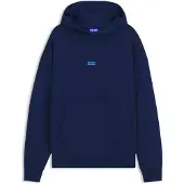 HUGO Cotton-terry loose-fit hoodie with logo details