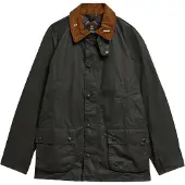 Barbour för män. MWX2588 Jacka Icons Ashby Wax grön (M), Casual, Bomull
