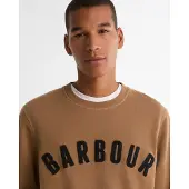 Barbour för män. MOL0101 Brun sweatshirt med Prep-logotyp (XXL), Casual, Bomull, Lång ärm