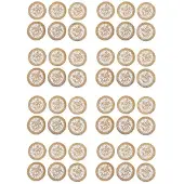 Typecat 48 Utsökta Guldfärgade Matbordsunderläggsset