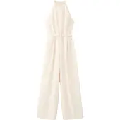 Mango Jumpsuit 'ROOF' ljusbeige