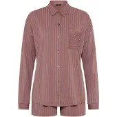 LASCANA Kort pyjamas brun / lavendel