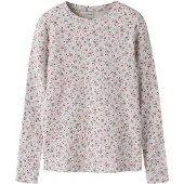 Name it T-shirt gråmelerad / lavendel / rosa / magenta