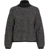 Vila Lory Knit Tröja Med Hög Krage