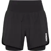 Hoka One One Sportbyxa 'Glide' svart / vit