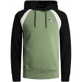 Jack & Jones Sweatshirt 'JCOFly' khaki / svart / vit