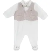 Chicco Sparkdräkt/body ecru / beigemelerad