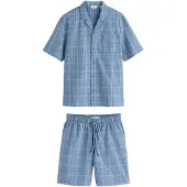 Next Pyjamas kort duvblå / vit