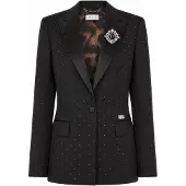Philipp Plein Boyfriend Fit Blazer Crystal Strass
