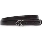 Calvin Klein Skinny Leather Monogram Logo Belt