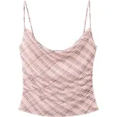 Mango Topp 'ILLO' rosa / karminröd / off-white