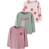 Name it T-shirt 'NMFNIA' grön / mauve / röd / vit