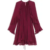 BOSS Belted dress with bell sleeves