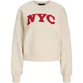 JJXX Sweatshirt 'JXTATUM' karminröd / naturvit