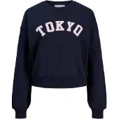 JJXX Sweatshirt 'JXTATUM' nattblå / ljusrosa / vit