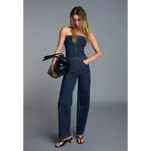 Bershka Jumpsuit mörkblå