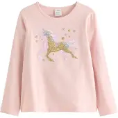 Lindex T-shirt guld / rosé / ljusrosa / silver
