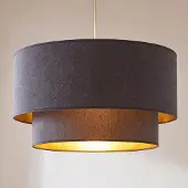 Duolla Hänglampa Boho , Aluminium / grå / zink, Sovrum, Textil / tyger / siden, Ungt boande, Pendellampa