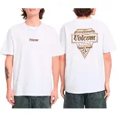 Volcom - T-shirts - Linear Basic SS Tee White för Unisex - Storlek XL - Vit