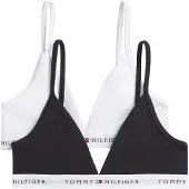 Tommy Hilfiger 2 Pack Signature Logo Triangle Bras