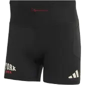Adidas Sportbyxa 'ADIZERO' mörkröd / svart / vit