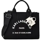 Karl Lagerfeld för kvinnor. B4W50076 Bolso Square Charm svart (OSFA), Casual, Återvunnen bomull