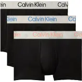Calvin Klein 3 Pack Trunks Refined Microfibre Stretch Brushed