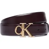 Calvin Klein Leather Monogram Logo Belt