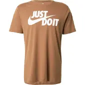 Nike T-shirt 'Swoosh' umbra / vit