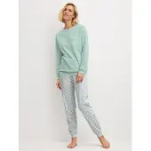 Calida Pyjamas 'Sweet Dreams' mint / mauve / vit