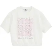 We fashion T-shirt ljusrosa / vit