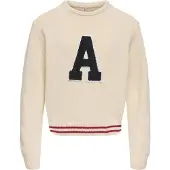 ONLY GIRLS Tröja 'KOGJENNY' beige / röd / svart