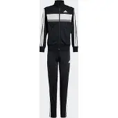 Adidas Träningsdräkt 'Seasonal Essentials Tiberio' grå / mörkgrå / svart / vit