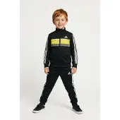 Adidas Träningsdräkt 'Seasonal Essentials Tiberio' grå / mörkgrå / svart / vit