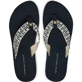 Tommy Hilfiger TH Monogram Webbing Strap Flip Flops