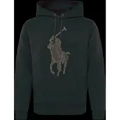 Ralph Lauren för män. 710B27500001 Svart luvtröja med stor pony (S), Casual, Bomull