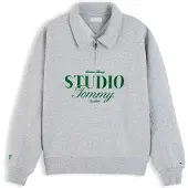Tommy Hilfiger Sweatshirt 'STUDIO TOMMY' grå / grön