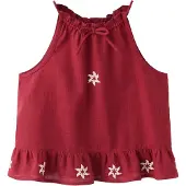 Mango KIDS Topp bordeaux / vit